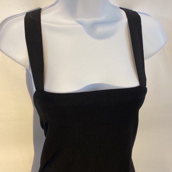 Anthro Porridge Seamed Cross Back Midi Dress in Black size M NWT - Picture 6 of 17